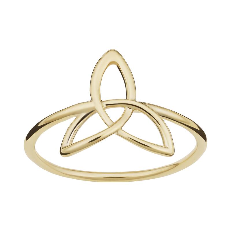 14k Yellow Gold Trinity Celtic Knot Ring