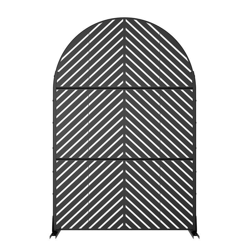 Dovelina 6ft.Outdoor Freestanding Metal Privacy Screen Decorative Garden Fence - 72"x47"