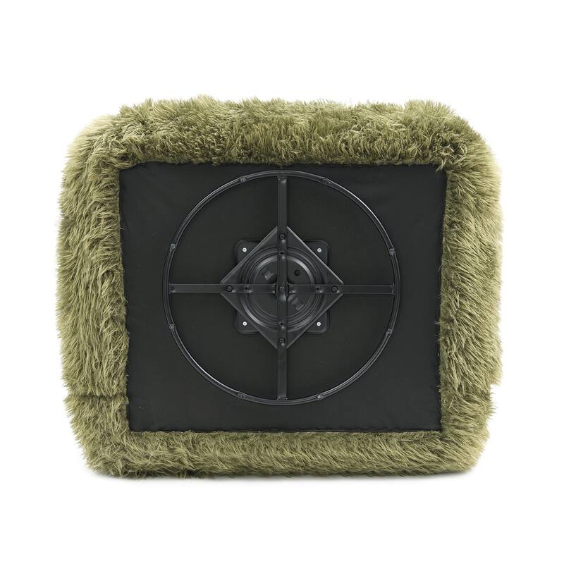 Luxury Green Finish 360 degree Swivel Chair 1pc with pillow