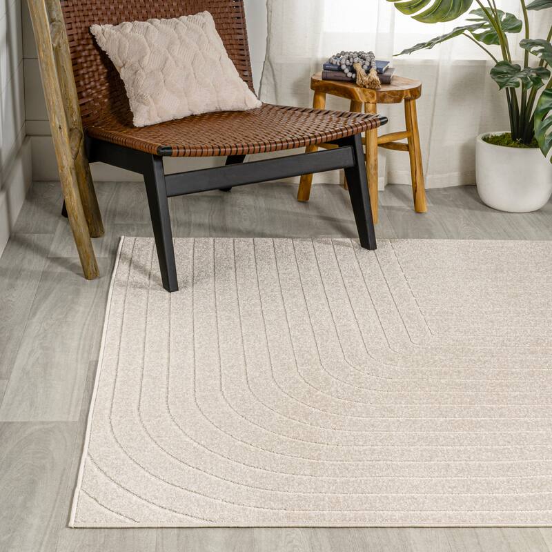 JONATHAN Y Aarhus Minimalist Angle Geometric Ivory/Cream Area Rug