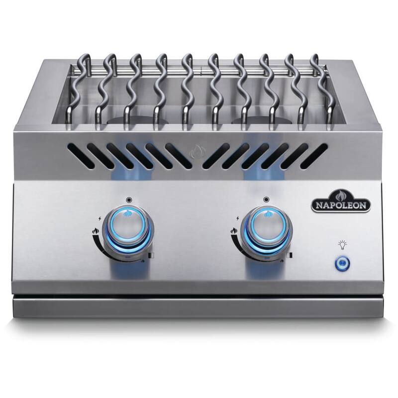 Napoleon BIB18RTN 18" Wide Natural Gas Built-in Double Side Burner for - Stainless Steel