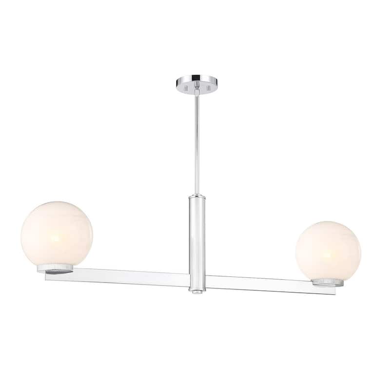2-Light Linear Chandelier By Trade Winds