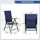 preview thumbnail 10 of 46, Outdoor 5/7-Piece Patio Dining Set, 7-positon Reclining Folding Sling Chair & E-Coating Metal Steel Table