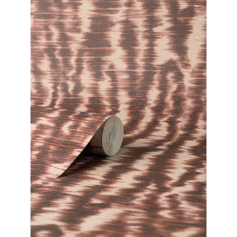 Fine Decor Hartmann Burgundy Stripe Texture Wallpaper