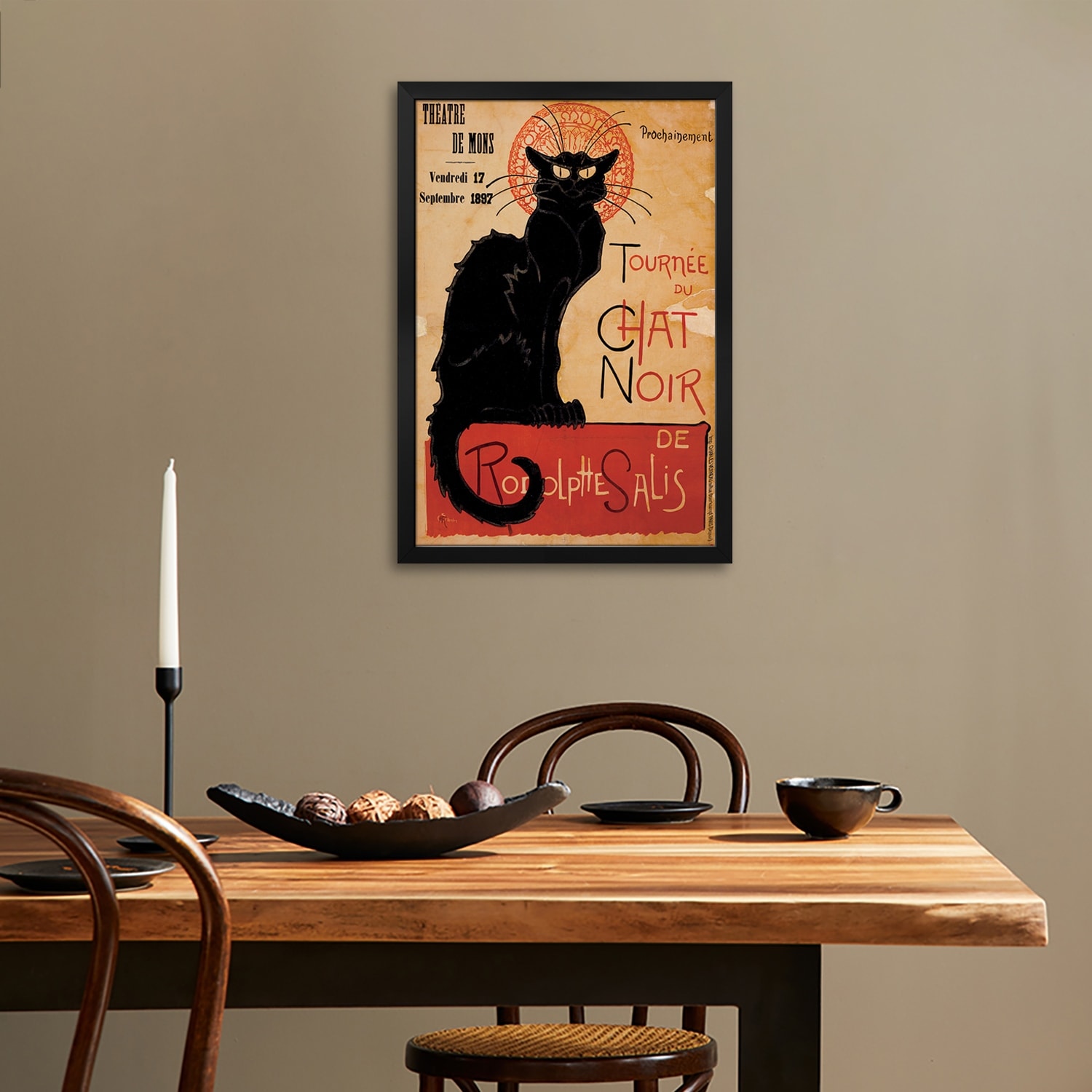 Tournee du Chat Noir Advertising Vintage Poster Premium Framed