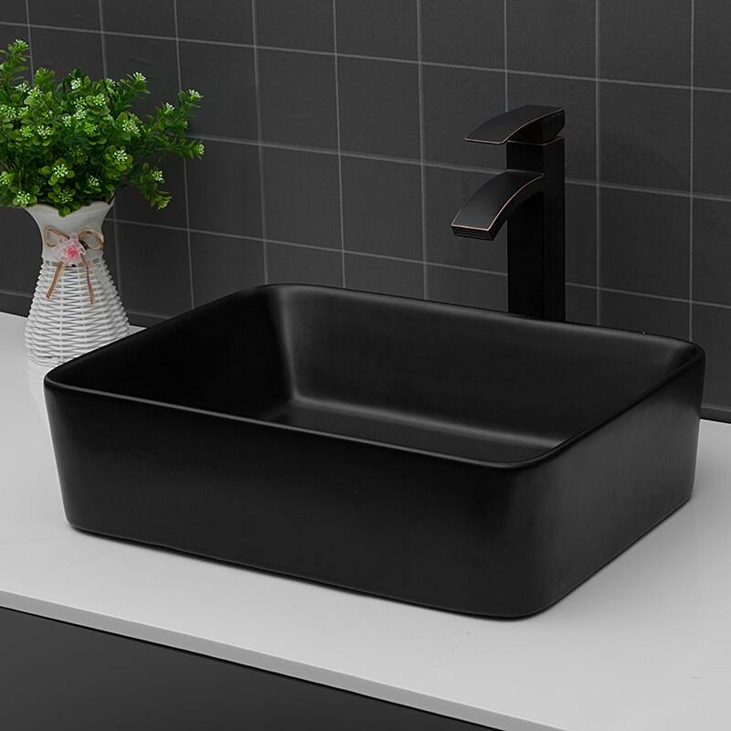 19"x15" Ceramic Rectangular Sink