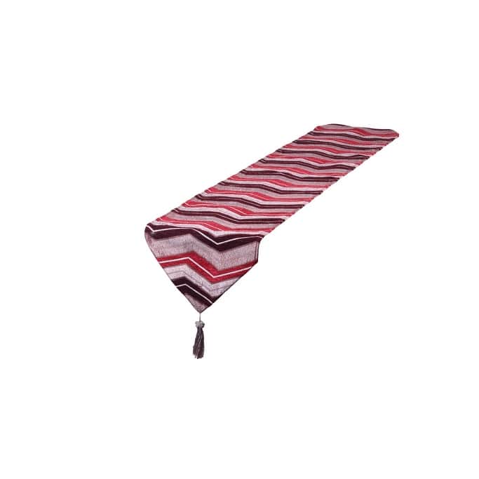 Violet Linen Luxurious Indiana Chenille, 13 Inch by 70 Inch, Decorative Table Runners