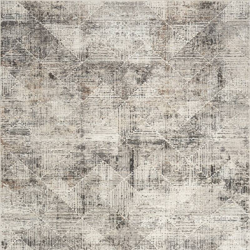 Power Loomed Abstract Modern Non Skid Stain Resistant Area Rug - 87' X '63' X '0.5