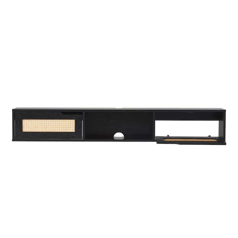 Middlebrook Scandi Faux Rattan-Door Floating TV Stand