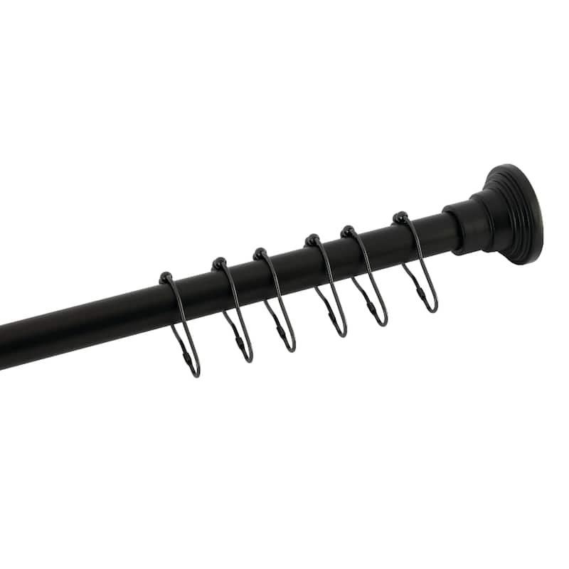 Kingston Brass Edenscape 38"-60" Stainless Steel Adjustable Shower Curtain Rod with Rings - Oil Rubbed Bronze