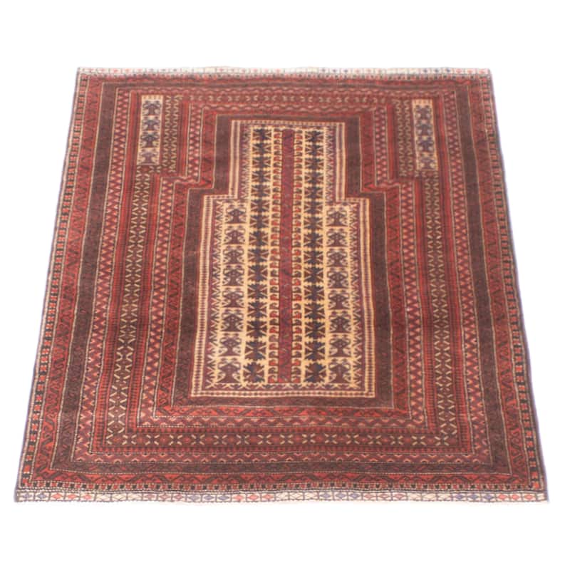 Teimani Beige Rug 2'10" x 4'4" - 2'10 x 4'4