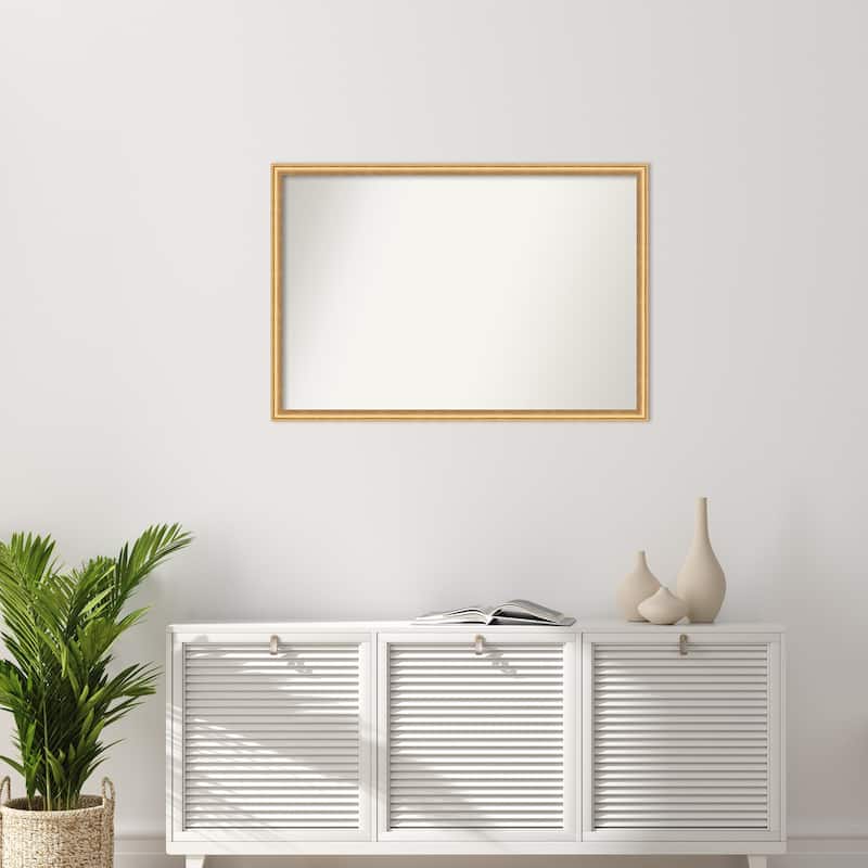 Salon Scoop Non-Beveled Wood Framed Wall Mirror