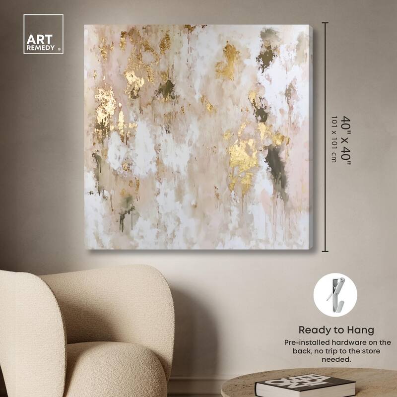 Golden Glimmer Gesture II Canvas by Art Remedy, Gallery Wrapped