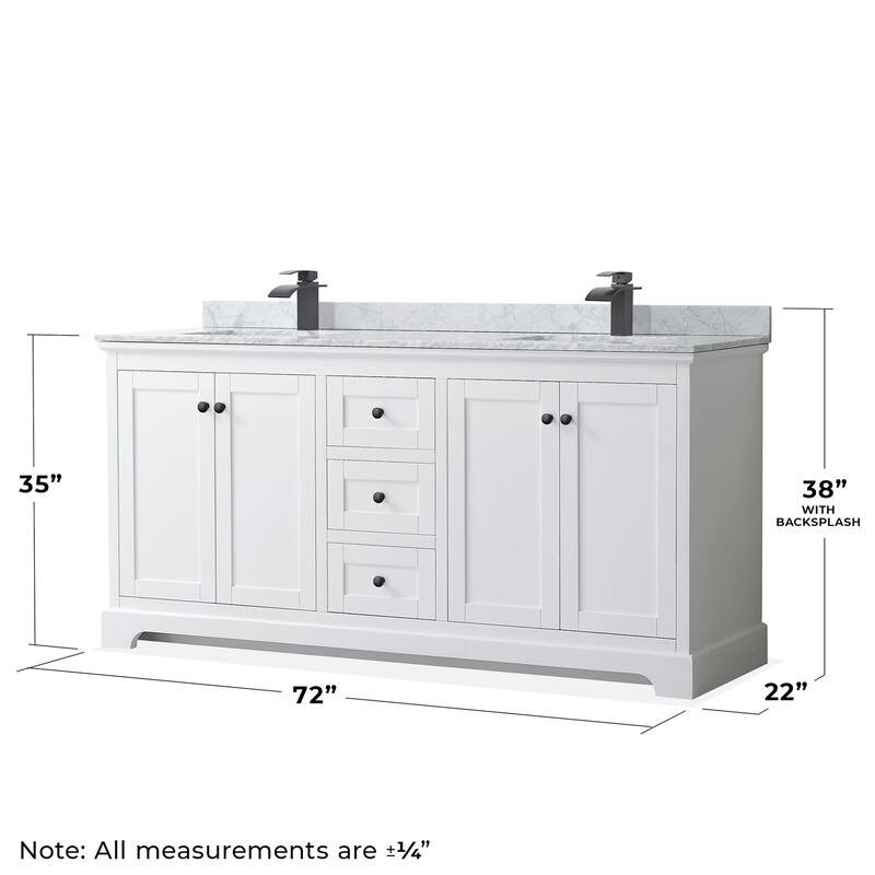 Wyndham Collection Avery 72" Free Standing Double Basin Vanity Set