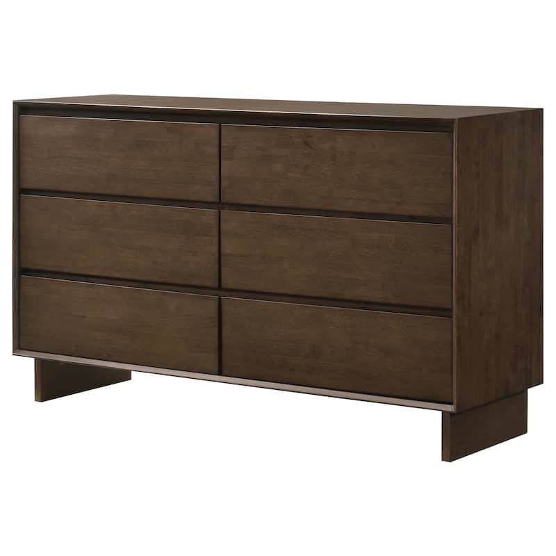 Hemlock Warm Brown 6-drawer Dresser Cabinet