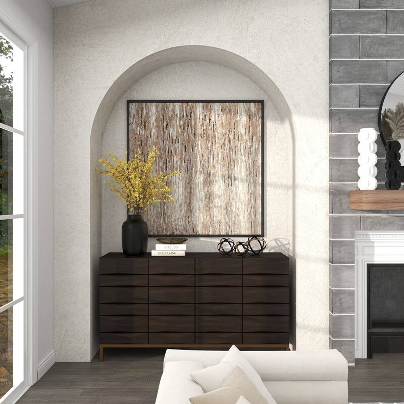 Black Metal Geometric Decorative Sculpture with Gold Accents (Set of 3)