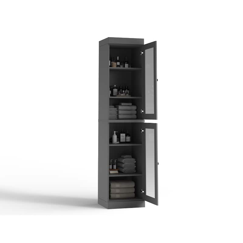 100% Solid Wood 16.5" Bathroom Cabinet with Optional Doors by Palace Imports