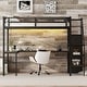 preview thumbnail 7 of 9, Metal Loft Bed with L-Shaped Desk and USB Twin XL