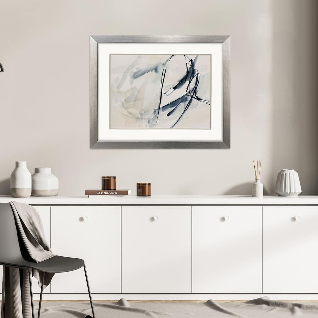 Paragon Indigo Markings IV Framed Art