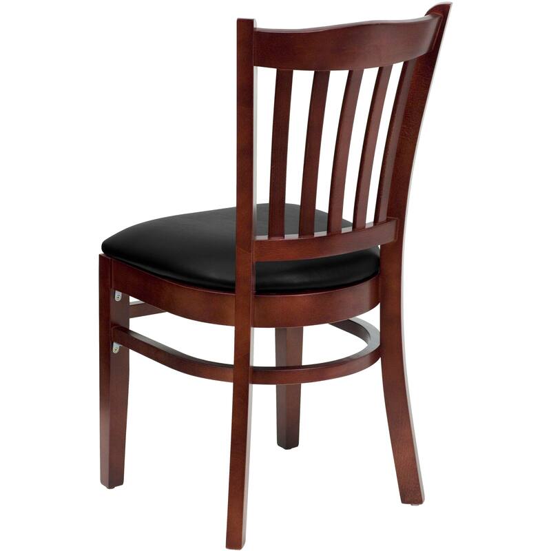 2Pk Vertical Slat Back Wood Restaurant Chair - Hospitality Seating