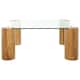 SAFAVIEH Couture Robbie Square Glass Coffee Table - 36"W x 36"D x 15"H