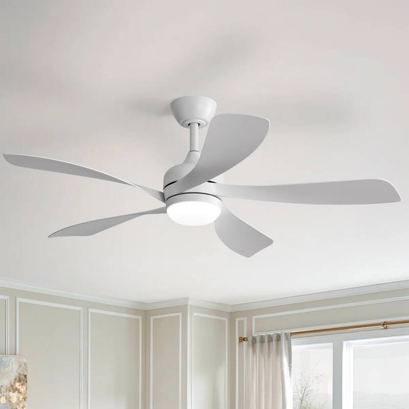 52 Inch Ceiling Fan with Light and Remote for Living Room Bedroom Dining Room Patio Farmhouse - 52 Inches