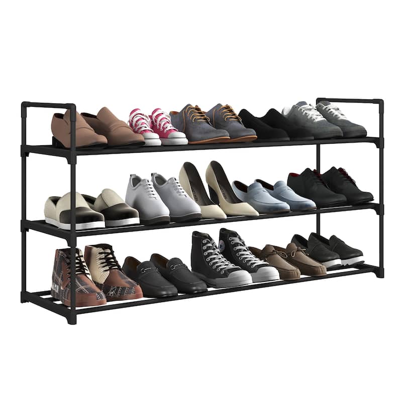 Shoe Rack - Shoe Organizer by Home-Complete (Black)