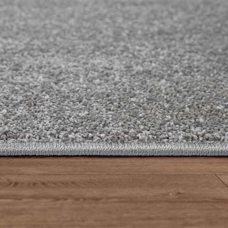Solid Low-Pile Rug for Living Room in Plain Colors