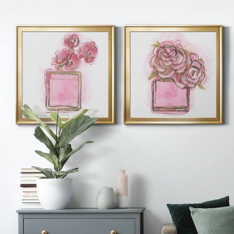 Golden Perfume I-Premium Framed Canvas - Ready to Hang - Multi-Color