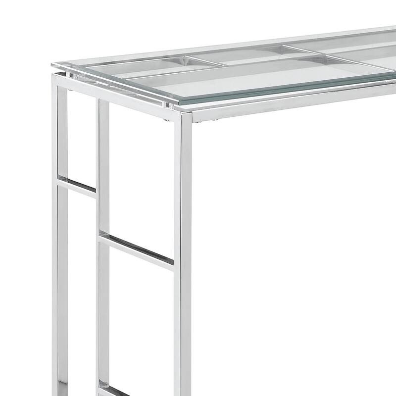 Somette Glass Top with Ladder Style Frame