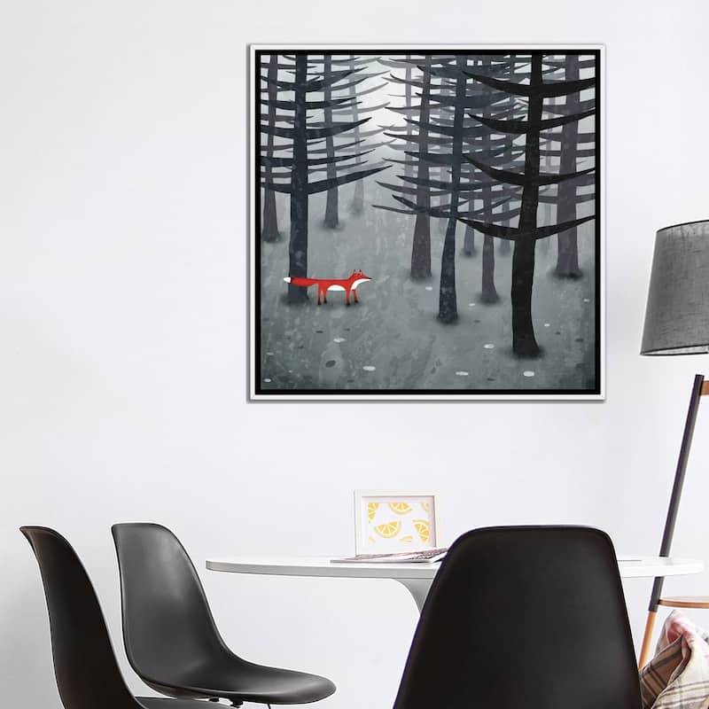 iCanvas "The F0x And The Forest" by Nic Squirrell Framed Canvas Print