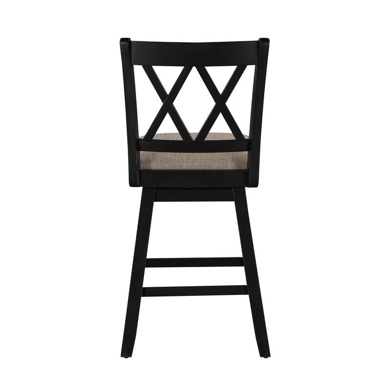Brookline Wooden Linen Swivel Dining Room Barstool