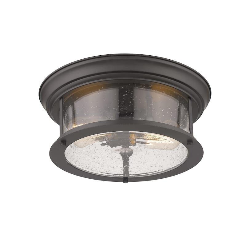 Bellevue Hughen 2 Light 14" Wide Flush Mount Drum Ceiling Fixture