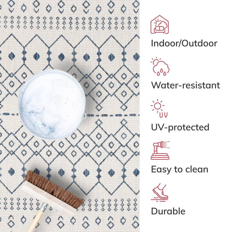 Well Woven Medusa Nord Indoor Outdoor Area Rug