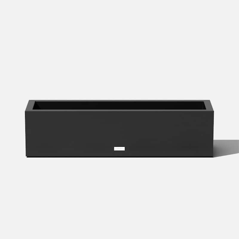 Block Series Window Box Planter - 9"H x 9"W x 36"L - Black