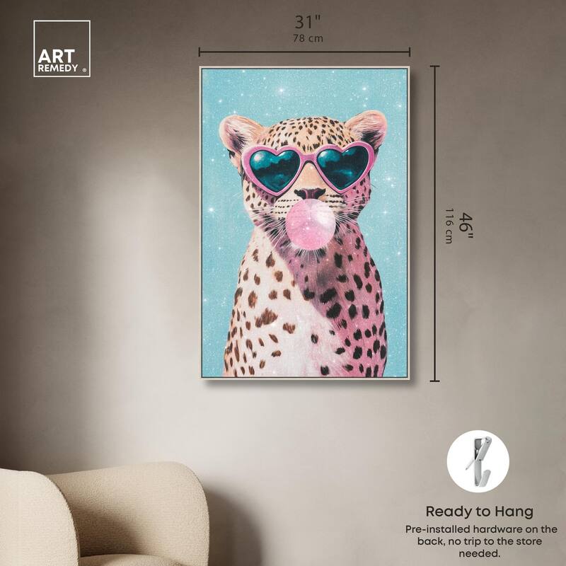 Pastel Cheetah Bubblegum Canvas by Art Remedy