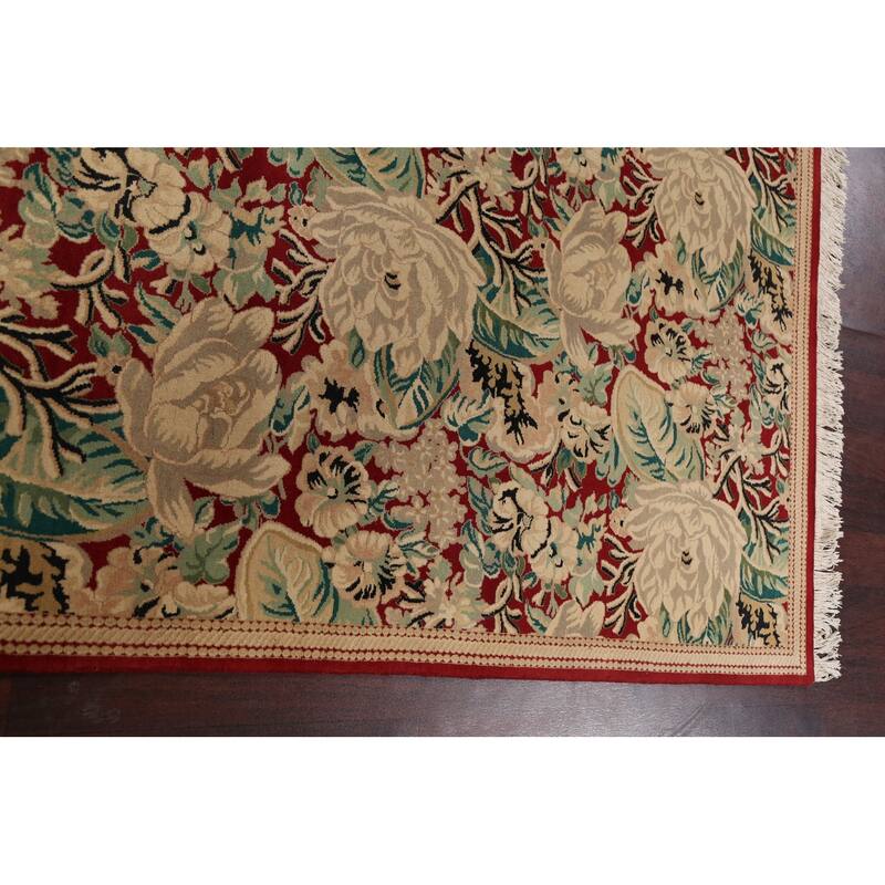 Vegetable Dye Floral Art Deco Chinese Oriental Wool Area Rug Handmade - 5'1" x 8'2"