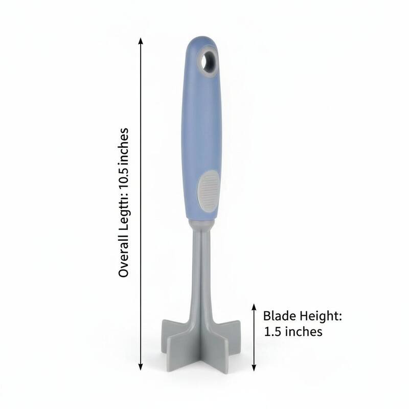 Handy Housewares 10-Inch Soft Grip Handle Meat Chopper / Food Masher