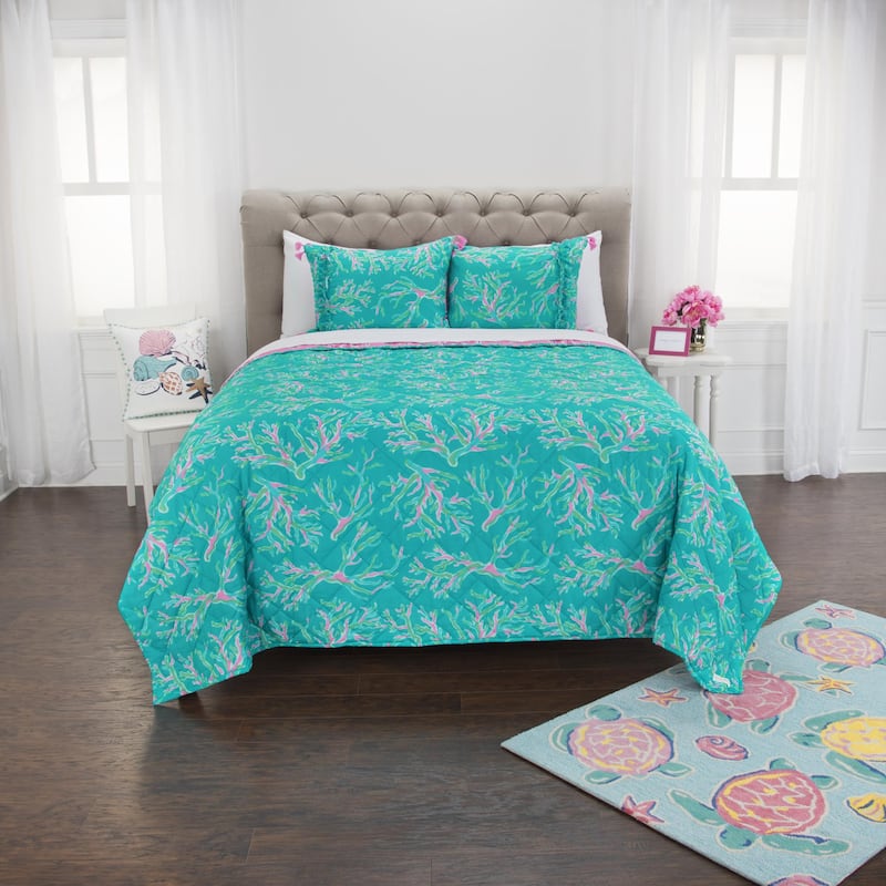 Simply Southern Printed 100% Cotton Reversible Quilt Set