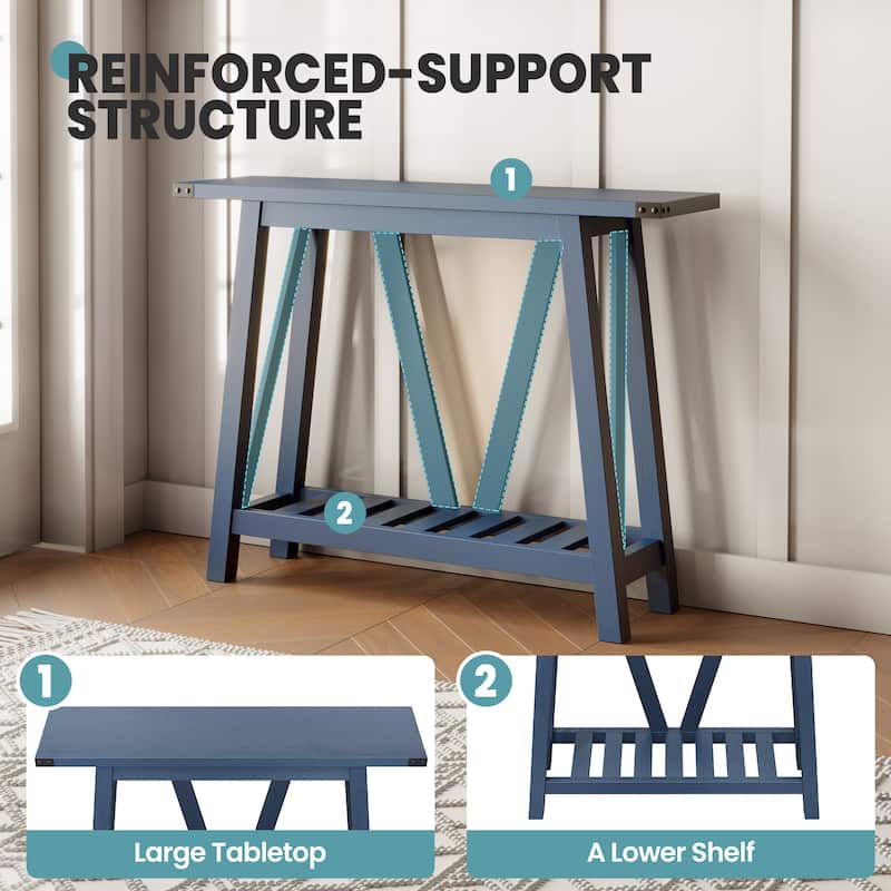 Console Table with Storage Shelf Entry Table for Living Room Hallway - 41.34 in L * 11.42 in W * 31.5 in H