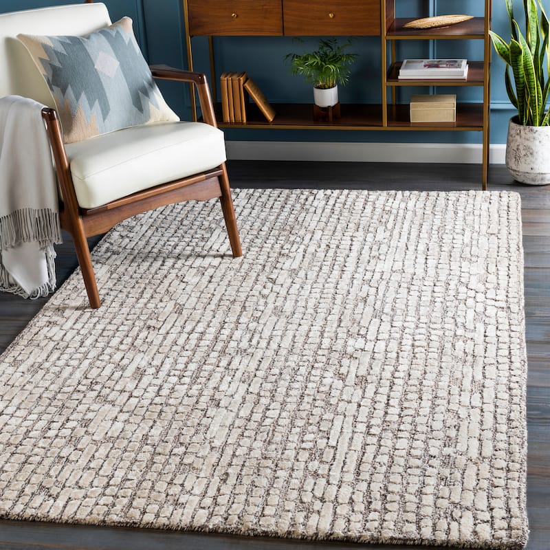 Izara Modern Textured Area Rug - 2' x 3' - Brown