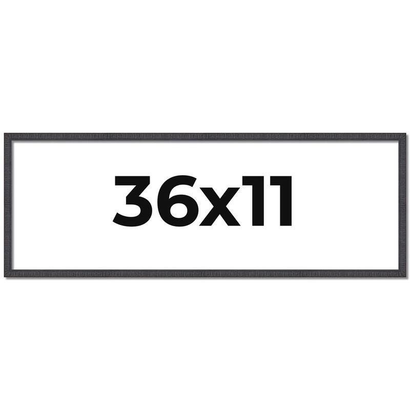 36x11 Frame Brown Solid Wood Picture Frame - Complete Modern Photo