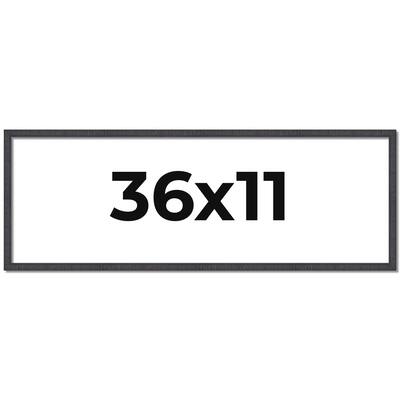 36x11 Frame Brown Solid Wood Picture Frame - Complete Modern Photo