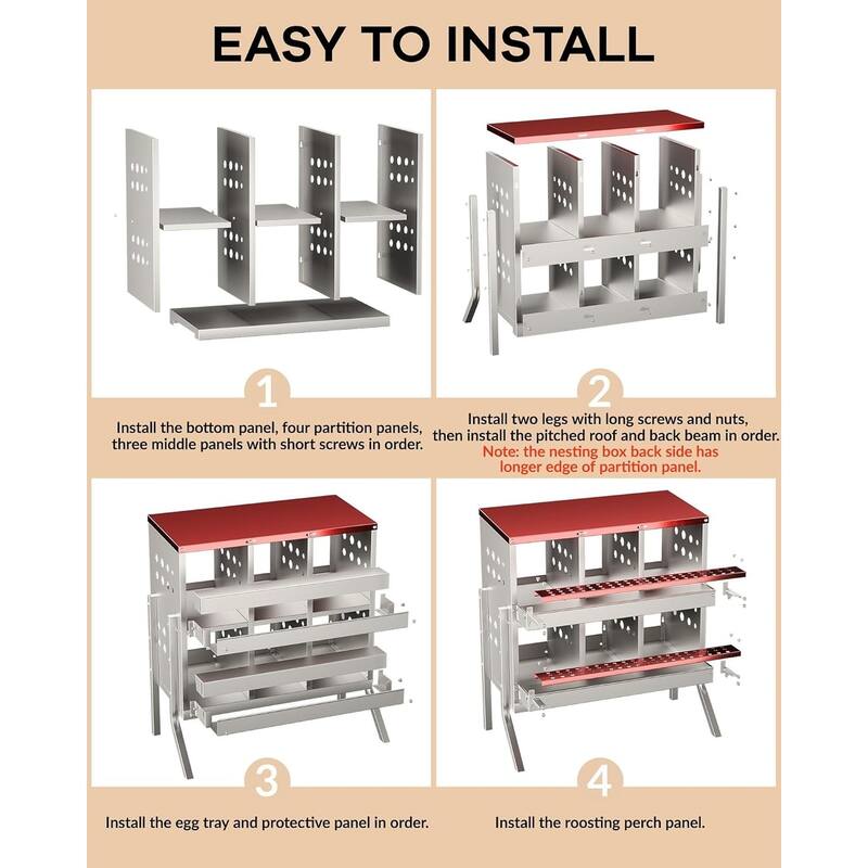 Chicken Nesting Boxes, with 6 Compartment