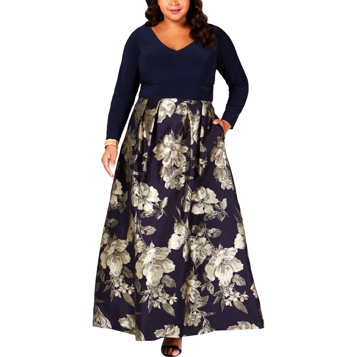 xscape floral evening dress