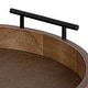 preview thumbnail 45 of 89, Kate and Laurel Lipton Round Decorative Tray with Metal Handles