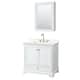 Option White, Gold Trim, White Quartz Top