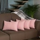 preview thumbnail 83 of 98, Farmhouse Set of 4 Decorative Throw Pillow Square and Lumbar 12" x 20" - Light Pink