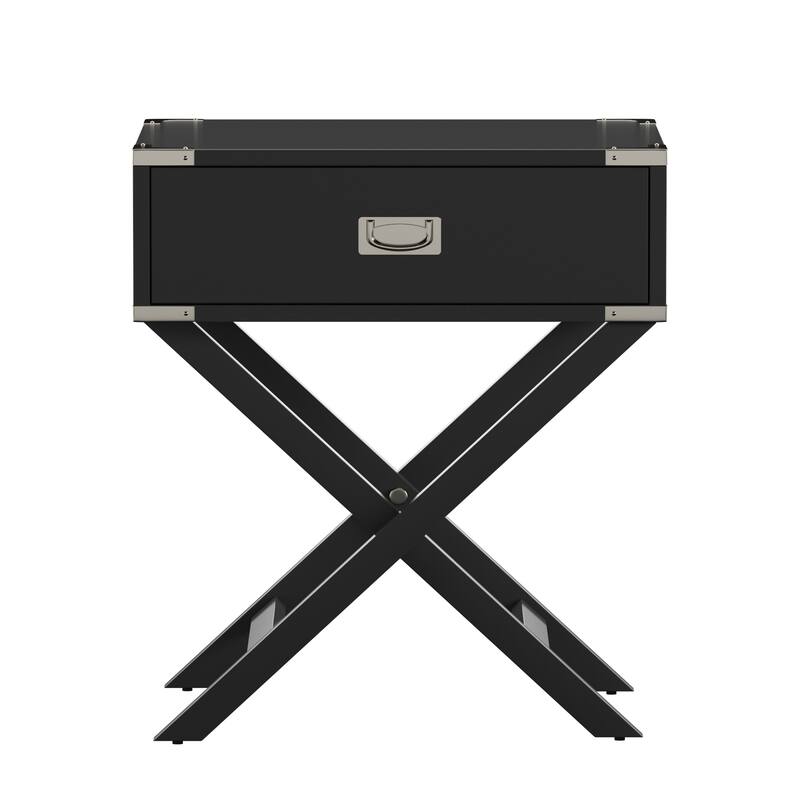 Kenton X Base Wood Accent Campaign Table by iNSPIRE Q Bold