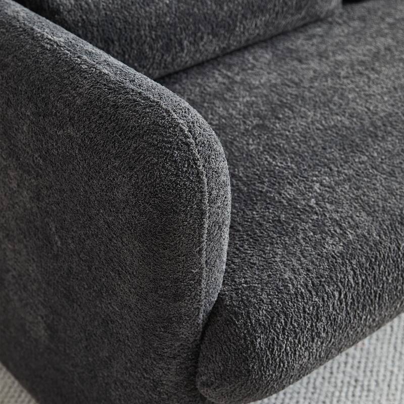 Stylish Velvet 2 Seat Sofa Accent Sofa with Lumbar Pillow, Loveseat Sofa Couch with Wood Frame for Living Room